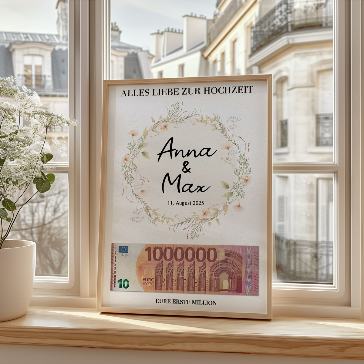 Hochzeitsgeschenk Personalisierbar Geldgeschenk Brautpaar Geld Hochzeit personalisiert