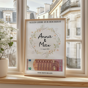 Hochzeitsgeschenk Personalisierbar Geldgeschenk Brautpaar Geld Hochzeit personalisiert