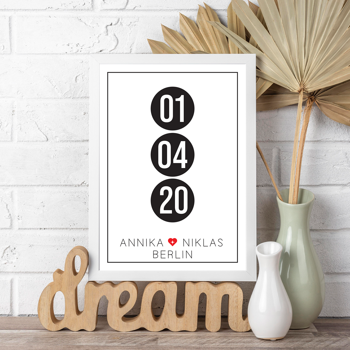 Partner Poster Personalisiert Datum Namen Ort Jahrestag Geschenk zum Hochzeitstag Poster für Paare Verlobte Hochzeitsgeschenk