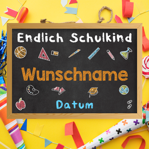 Einschulung Personalisiertes Geschenk zum Schulanfang Deko Poster Erster Schultag Schulkind