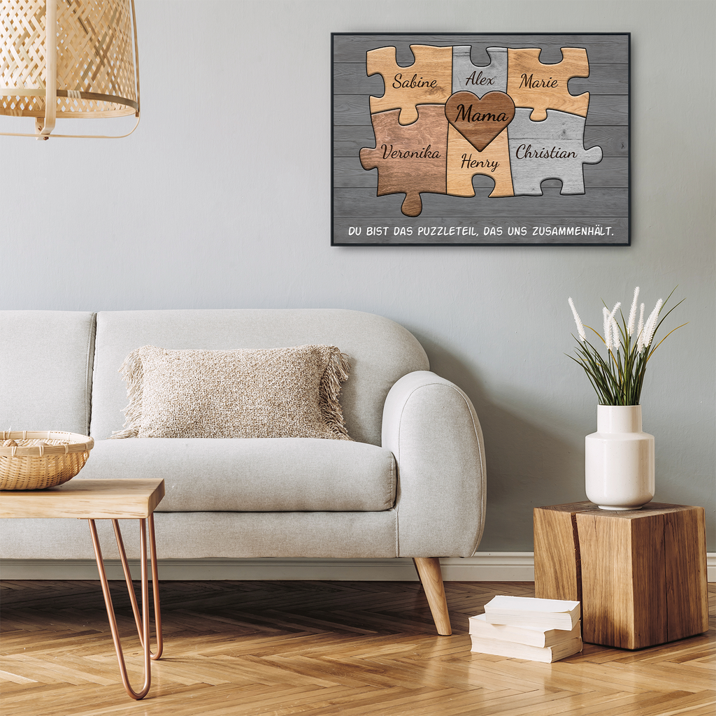 Mama Geschenk personalisiert | Mutter Geburtstag Mama Familienbild gestalten | Muttertag personalisierte Geschenke Mama Puzzle