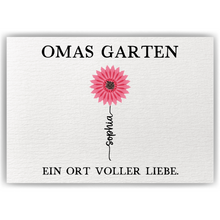 Laden Sie das Bild in den Galerie-Viewer, Personalisiertes Oma Poster „Omas Garten“ – Blumenposter mit Namen – Geschenk für Oma, Familienposter personalisiert, Wandbild Oma
