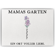 Laden Sie das Bild in den Galerie-Viewer, Personalisiertes Mama Poster „Mamas Garten“ – Blumenposter mit Namen – Geschenk für Mama, Muttertag Geschenk, Familien Wandbild Geschenk für Mama, Oma, Ehefrau Frauen
