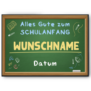 Personalisiertes Schulanfang Poster Geschenkidee Erster Schultag Schulkind Geschenk zur Einschulung