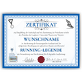 Personalisierte Läufer Urkunde Lustiges Geschenk für Marathonläufer, Jogger Sportler Marathon Zertifikat Witzig Joggen Running
