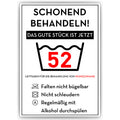 Personalisiertes Geschenk zum 52. Geburtstag Frau Mann Wäsche Lustige Geschenkidee 52 Jahre Geburtstagskarte Witzige Party Deko