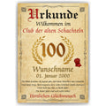 100. Geburtstag Urkunde personalisiert ALTE SCHACHTEL Geschenk Frau Geburtstagskarte Deko Bild