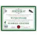 Fußball Urkunde personalisiert – Lustiges Geschenk für Fußballspieler Fußballer Geschenkidee Auszeichnung Turnier Fußball Deko