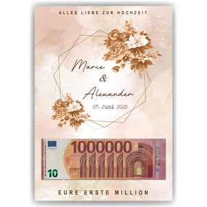 Geldgeschenk Personalisiertes Hochzeitsgeschenk für Brautpaar Hochzeit Geld verschenken