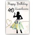 Geldgeschenk zum 40. Geburtstag Personalisiert Frauen Geburtstagsgeschenk Freundin Geld Geschenkidee