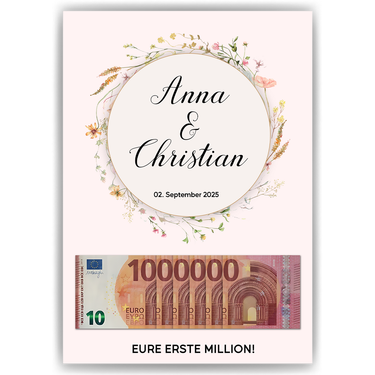 Personalisiertes Hochzeitsgeschenk Geldgeschenk Brautpaar Hochzeit