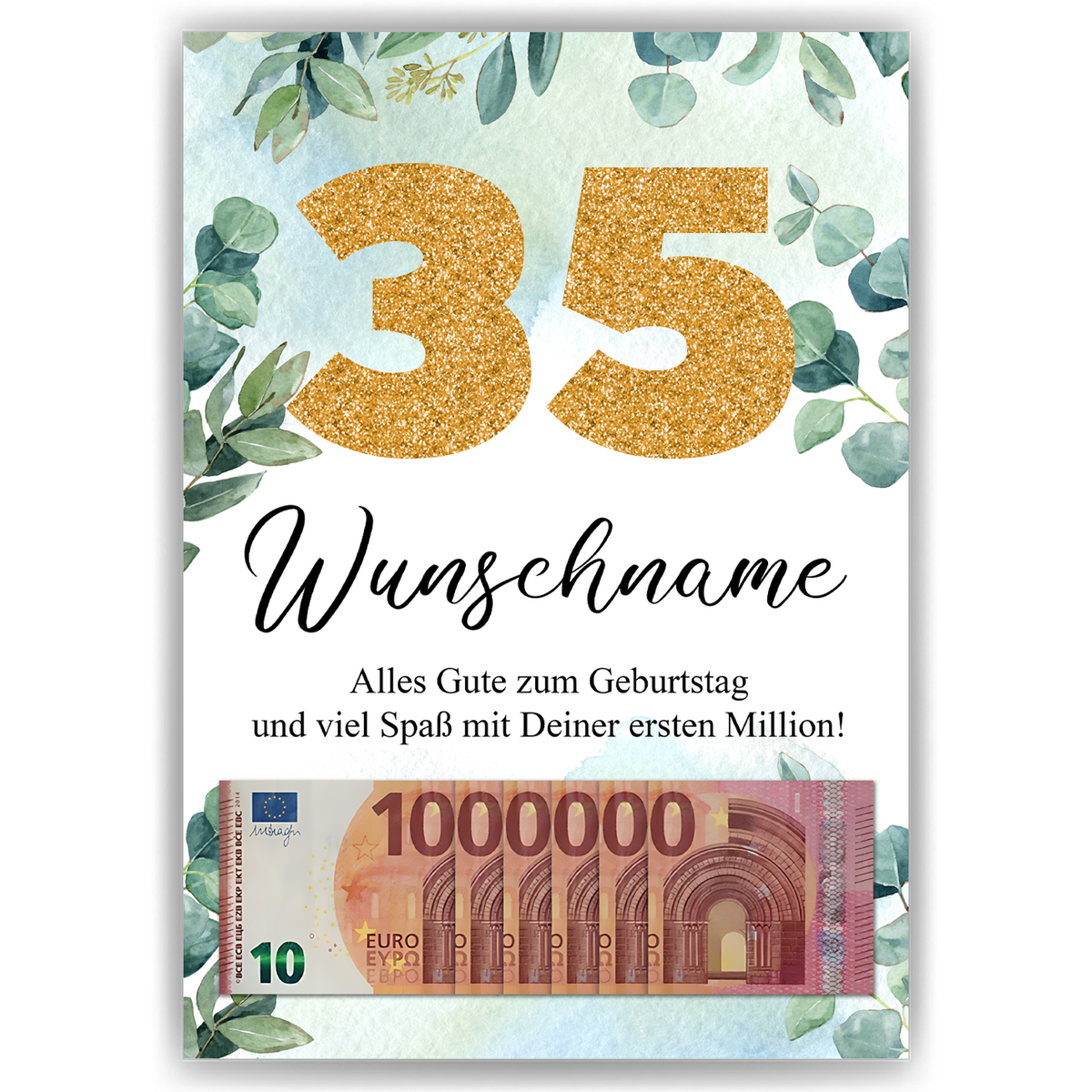 Personalisiertes Geldgeschenk zum 35. Geburtstag Männer Frauen Geburtstagsgeschenk Geld Geschenk personalisierbar