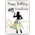 Geldgeschenk zum 45. Geburtstag Personalisiert Frauen Geburtstagsgeschenk Freundin Geld Geschenkidee