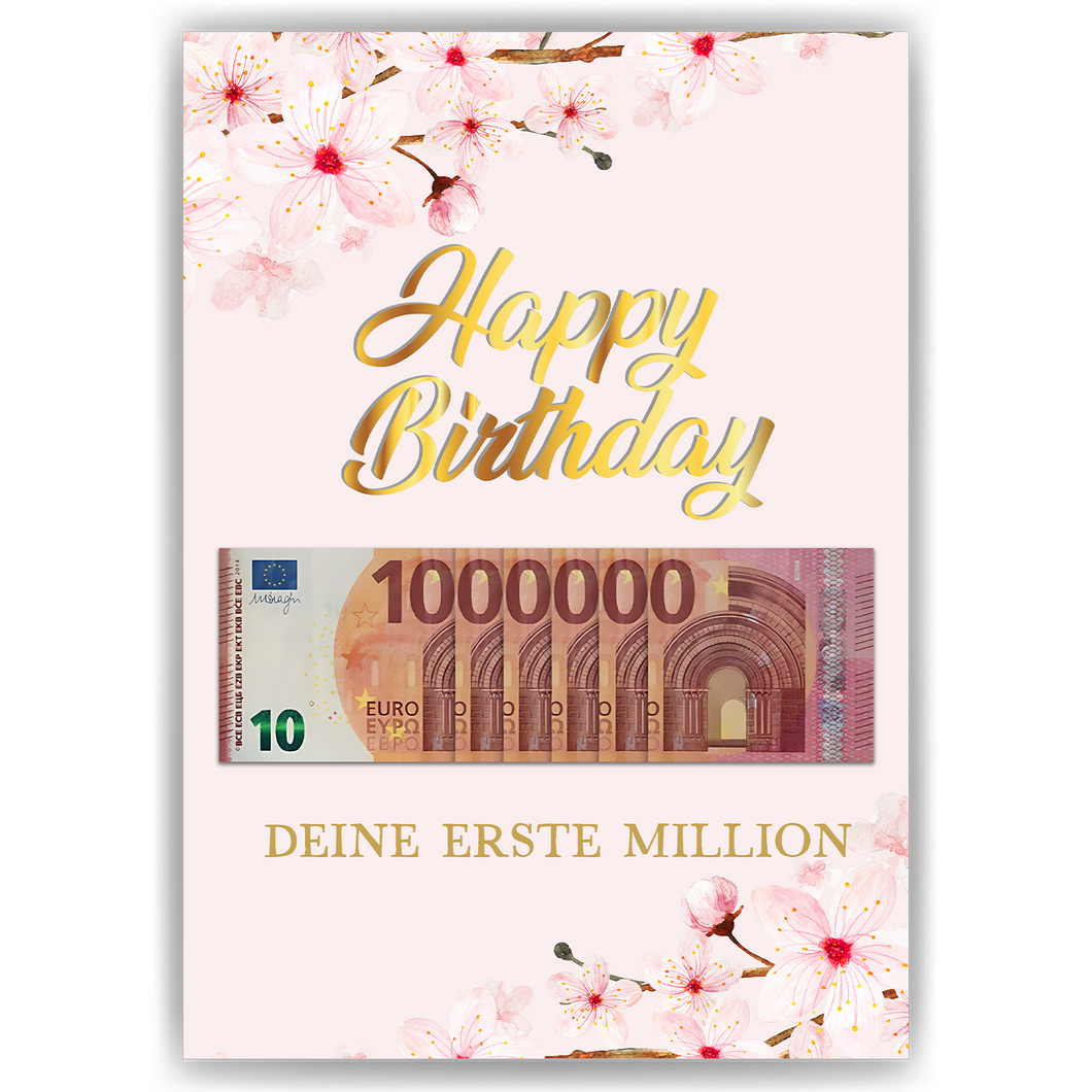 Geldgeschenk Geburtstag Frau | erste Million | Lustiges Geburtstagsgeschenk Freundin Witzige Geschenkidee Damen Geld verschenken