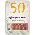 Personalisiertes Geldgeschenk zum 50. Geburtstag Männer Frauen Geburtstagsgeschenk Geld Geschenkidee personalisierbar