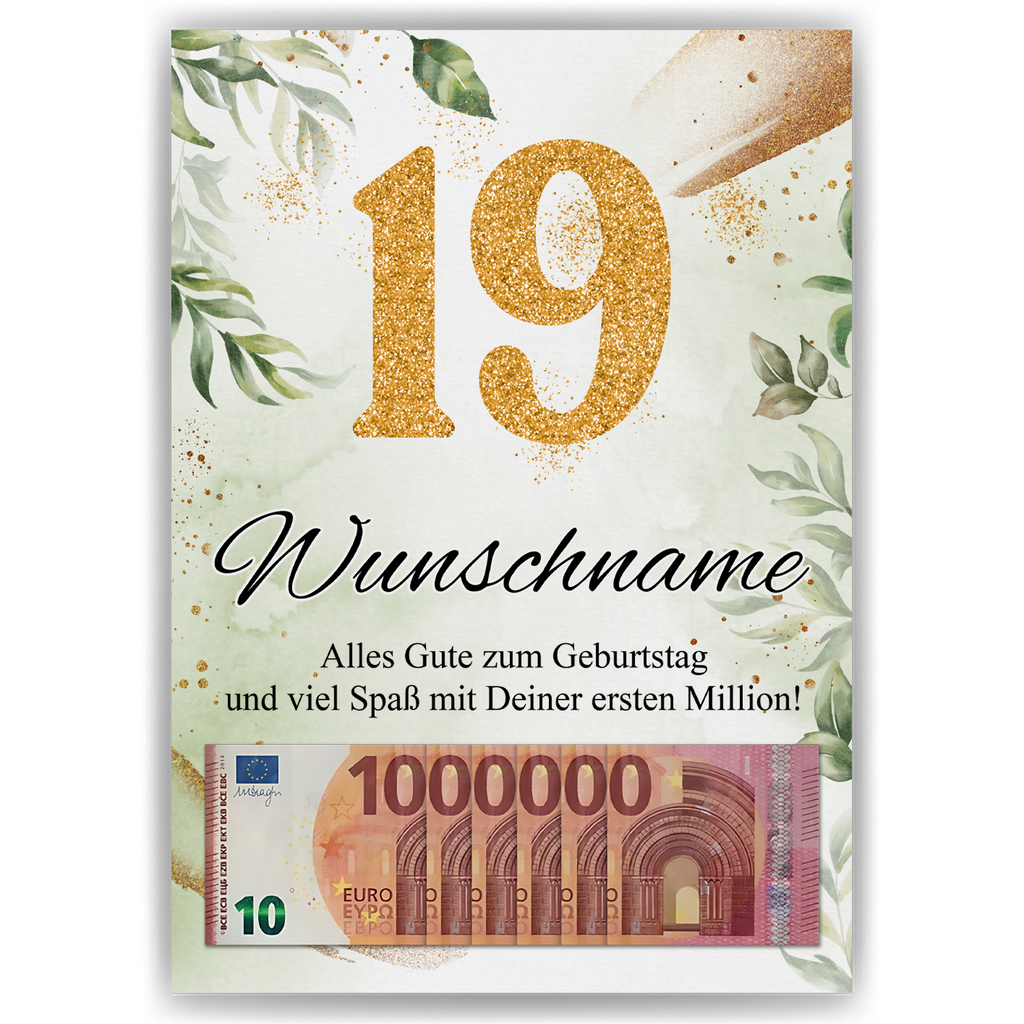 Personalisiertes Geschenk zum 19. Geburtstag Männer Frauen Geburtstagsgeschenk Geschenk
