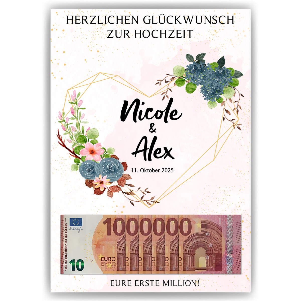 Hochzeitsgeschenk Personalisiert Geldgeschenk Brautpaar Hochzeit Geld
