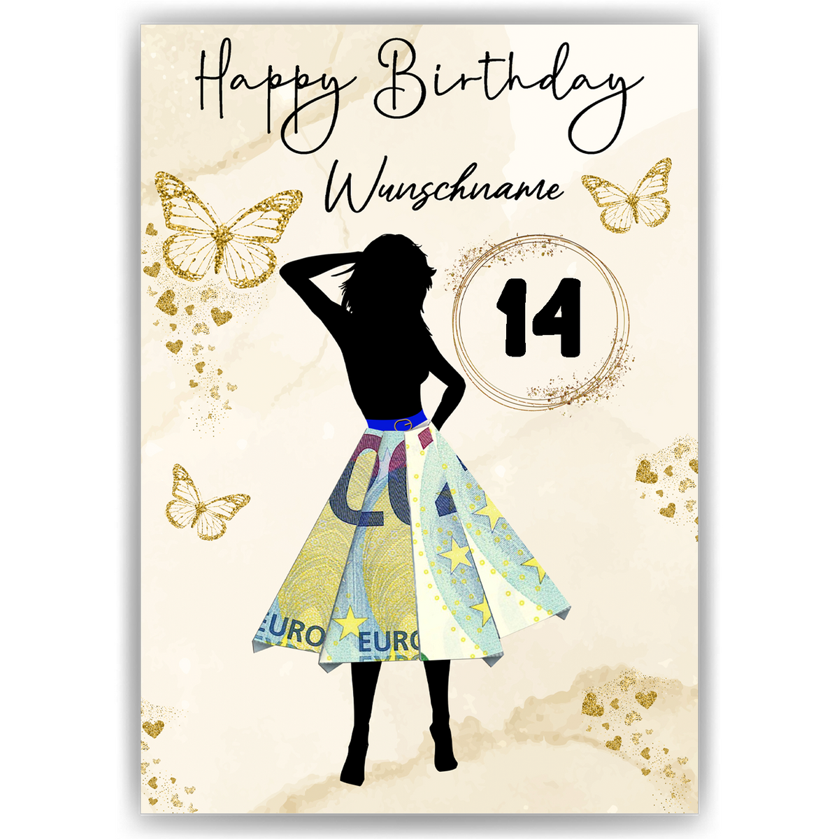 14. Geburtstag Geldgeschenk Personalisiert Frauen Geburtstagsgeschenk Geschenkidee personalisierbar