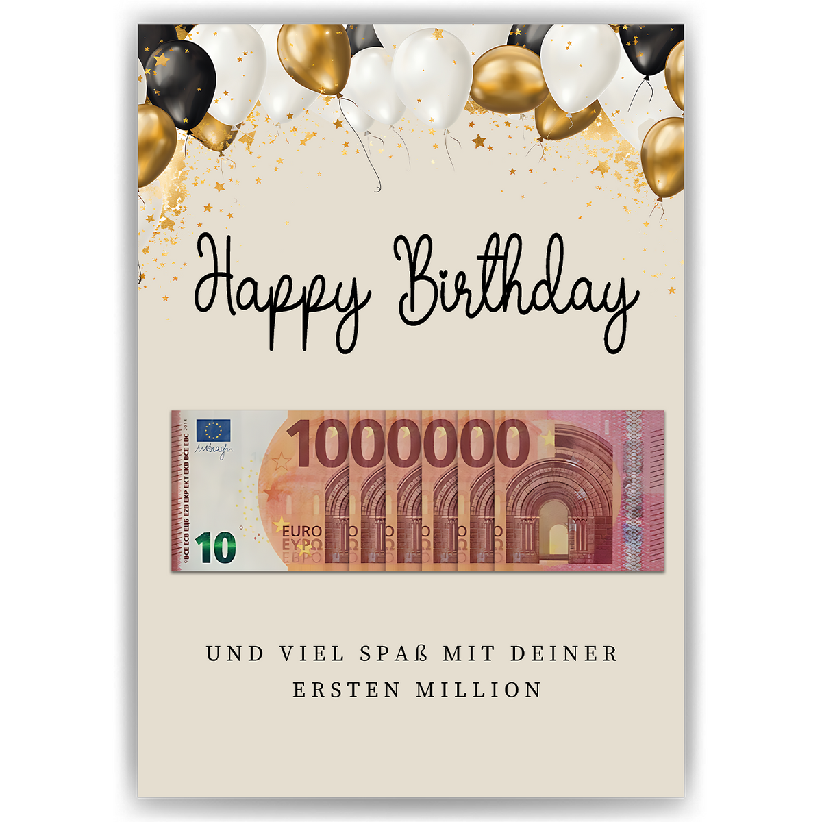 Geldgeschenk Geburtstag - erste Million - Lustiges Geburtstagsgeschenk Mann Frau Witzige Geschenkidee Geld kreativ verschenken