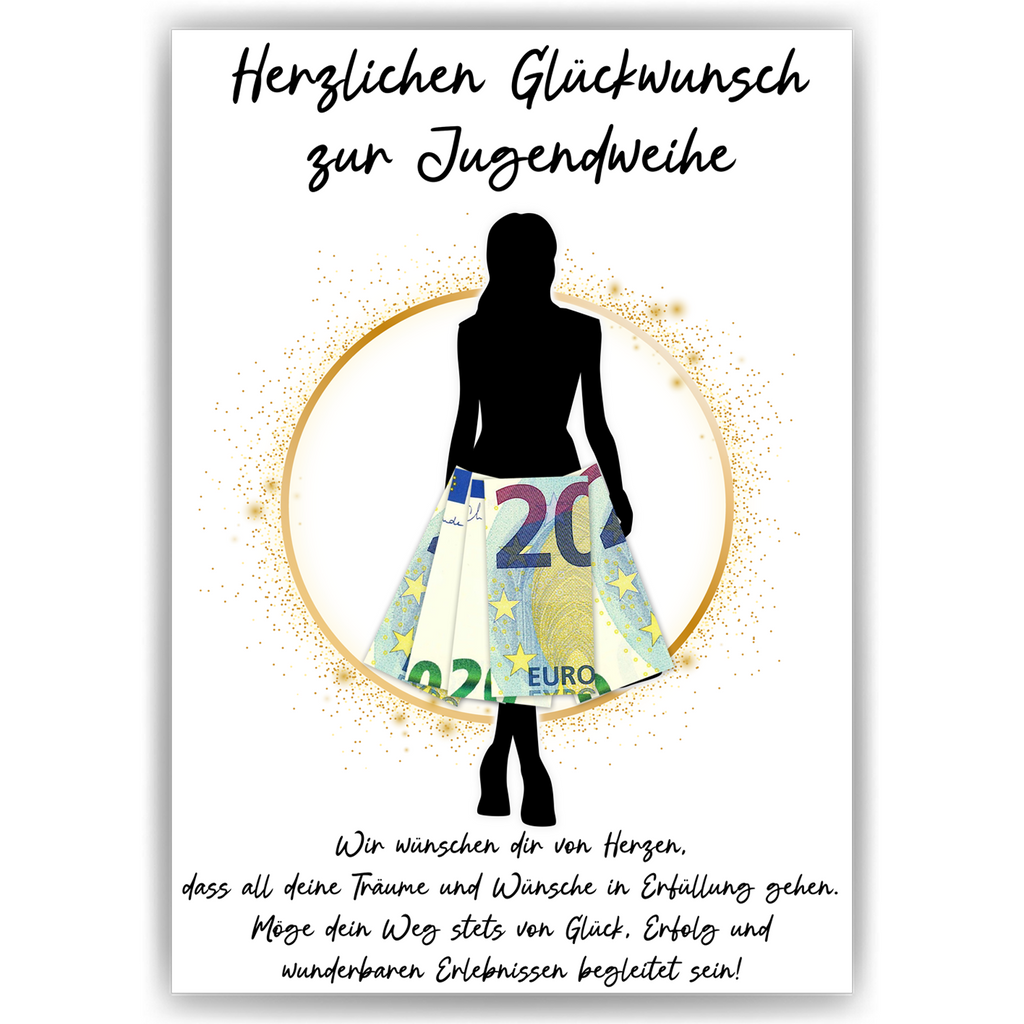 Geldgeschenk Jugendweihe Mädchen Geschenk zur Jugendweihe Deko Karte