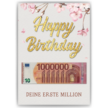 Laden Sie das Bild in den Galerie-Viewer, Geldgeschenk Geburtstag Frau | Deine erste Million | Lustiges Geburtstagsgeschenk Freundin Witzige Geschenkidee Damen Geld kreativ verschenken Mädchen

