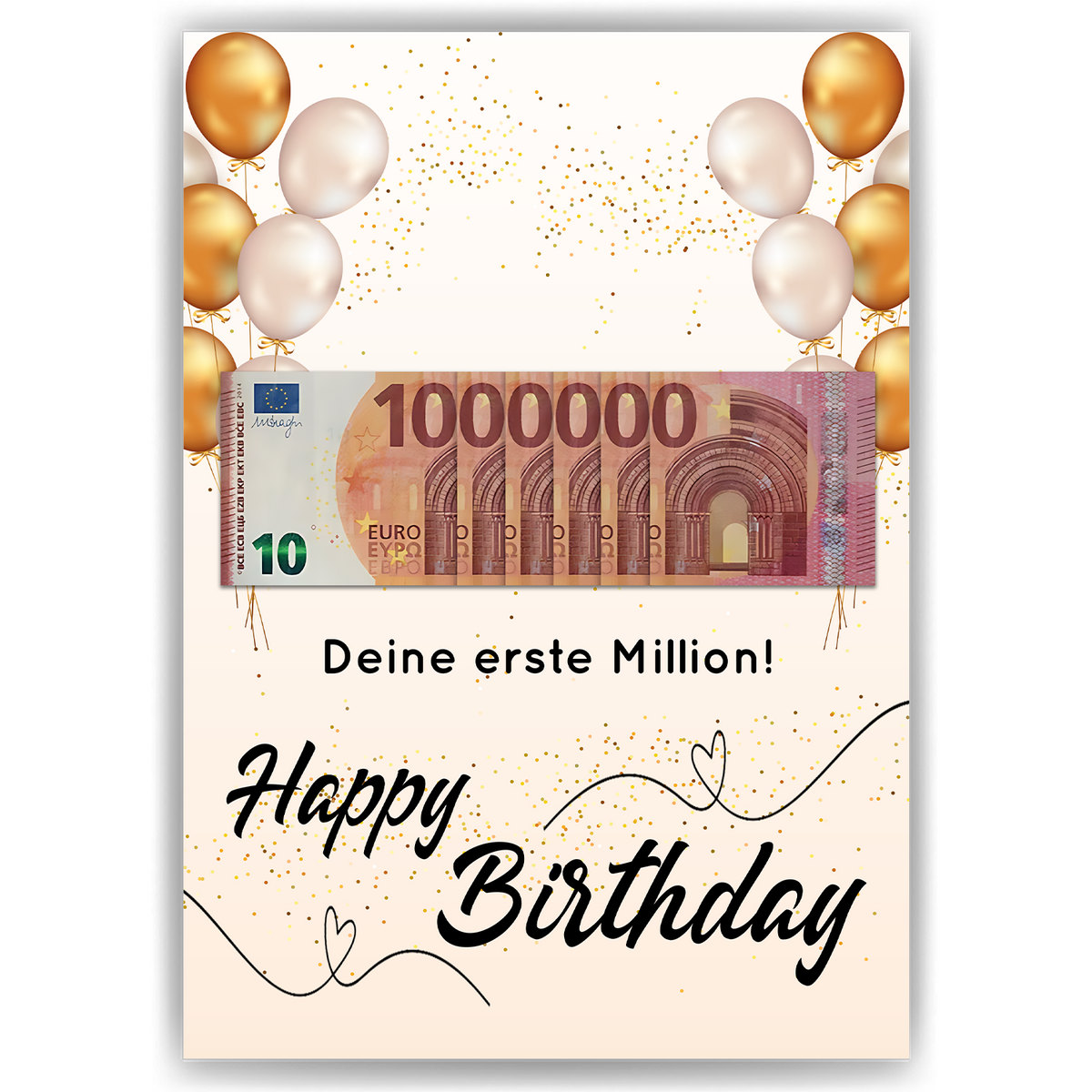 Geldgeschenk Geburtstag Männer Frauen Lustige Geschenkidee  - Deine erste Million