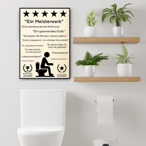 Lustiges Badezimmer Poster Toilette Sprüche Gäste-WC Wandbild Dekoration Klo Humor WC Bad Sprüche Deko Toilette