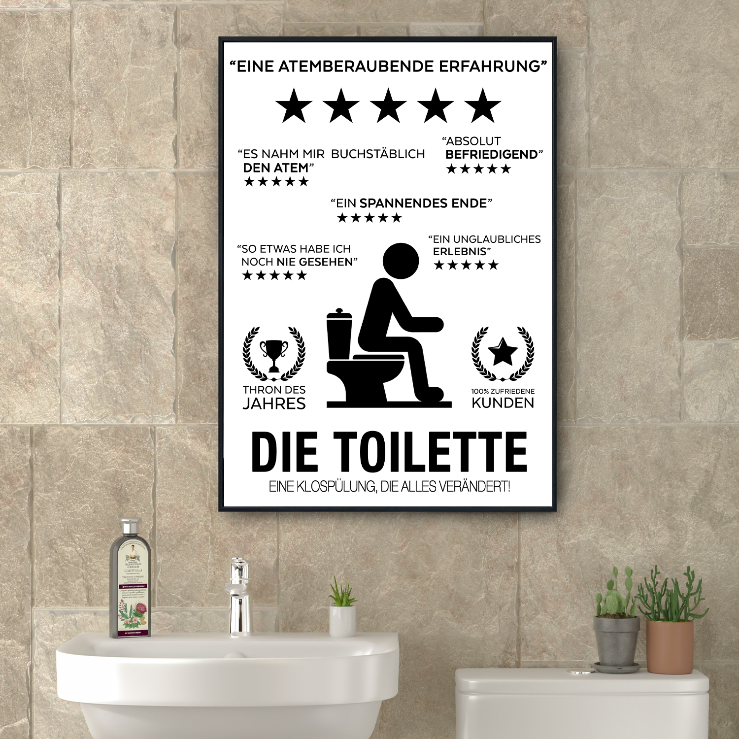 toilette poster badezimmer lustig wandbild gäste wc deko bad