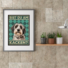 Laden Sie das Bild in den Galerie-Viewer, Tibet Terrier - Bist du am Kacken? Hunde Poster Badezimmer Gästebad Wandbild Klo Toilette Dekoration Lustiges Gäste-WC Bild DIN A4
