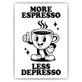 Kaffee Poster Lustiger Spruch Wandbild Küche Barista Geschenk