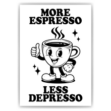 Laden Sie das Bild in den Galerie-Viewer, Kaffee Poster Lustiger Spruch Wandbild Küche Barista Geschenk
