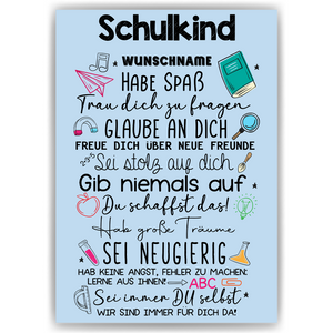 Personalisiertes Geschenk zum Schulanfang Affirmation Schultüte Einschulung