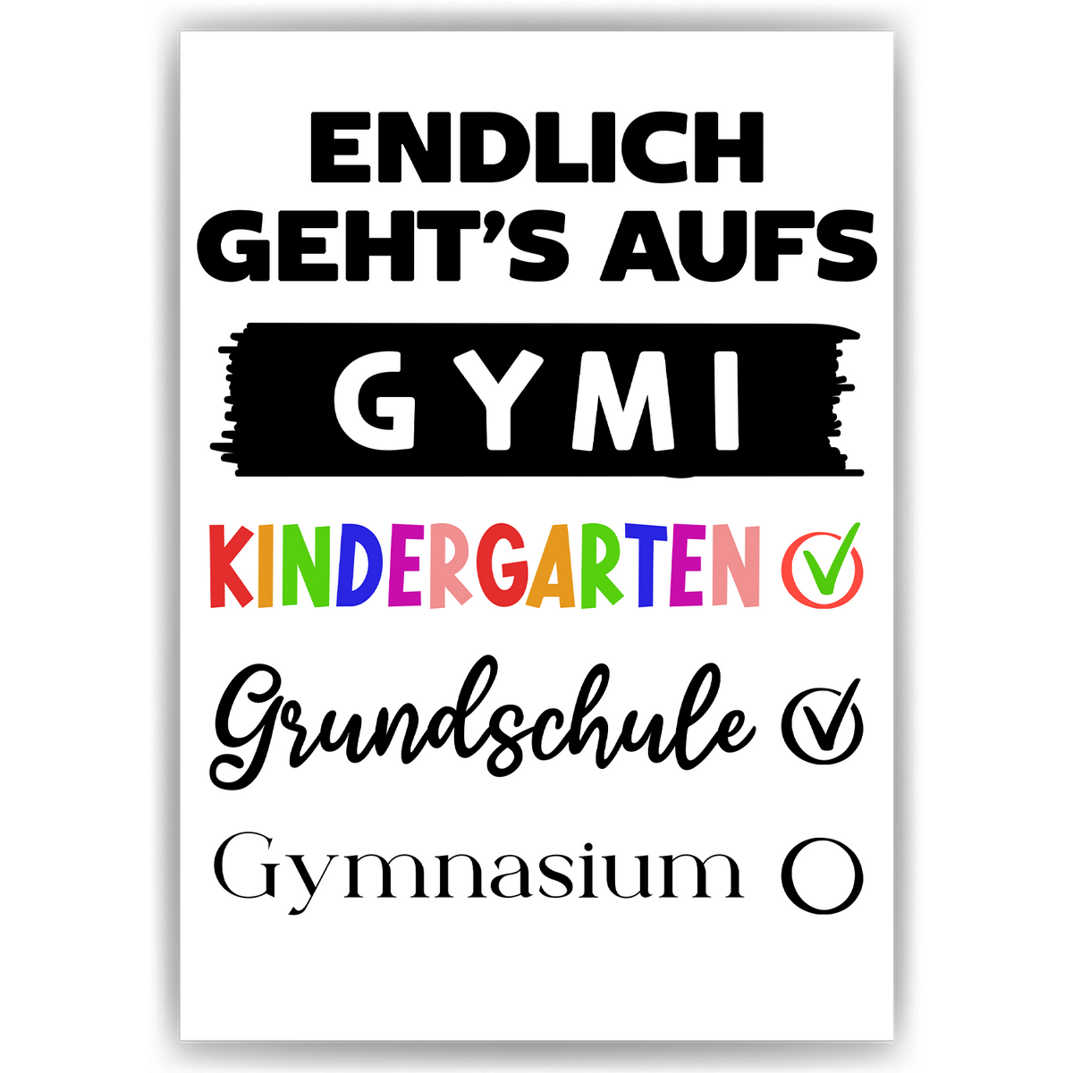 Grundschulabschluss Geschenk Gymnasium Einschulung 5. Klasse