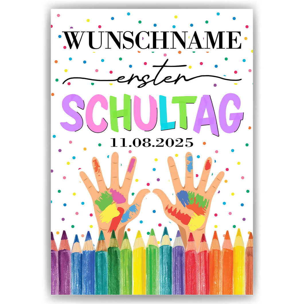 Erster Schultag Geschenk Einschulung personalisiert Schulanfang Erstklässler