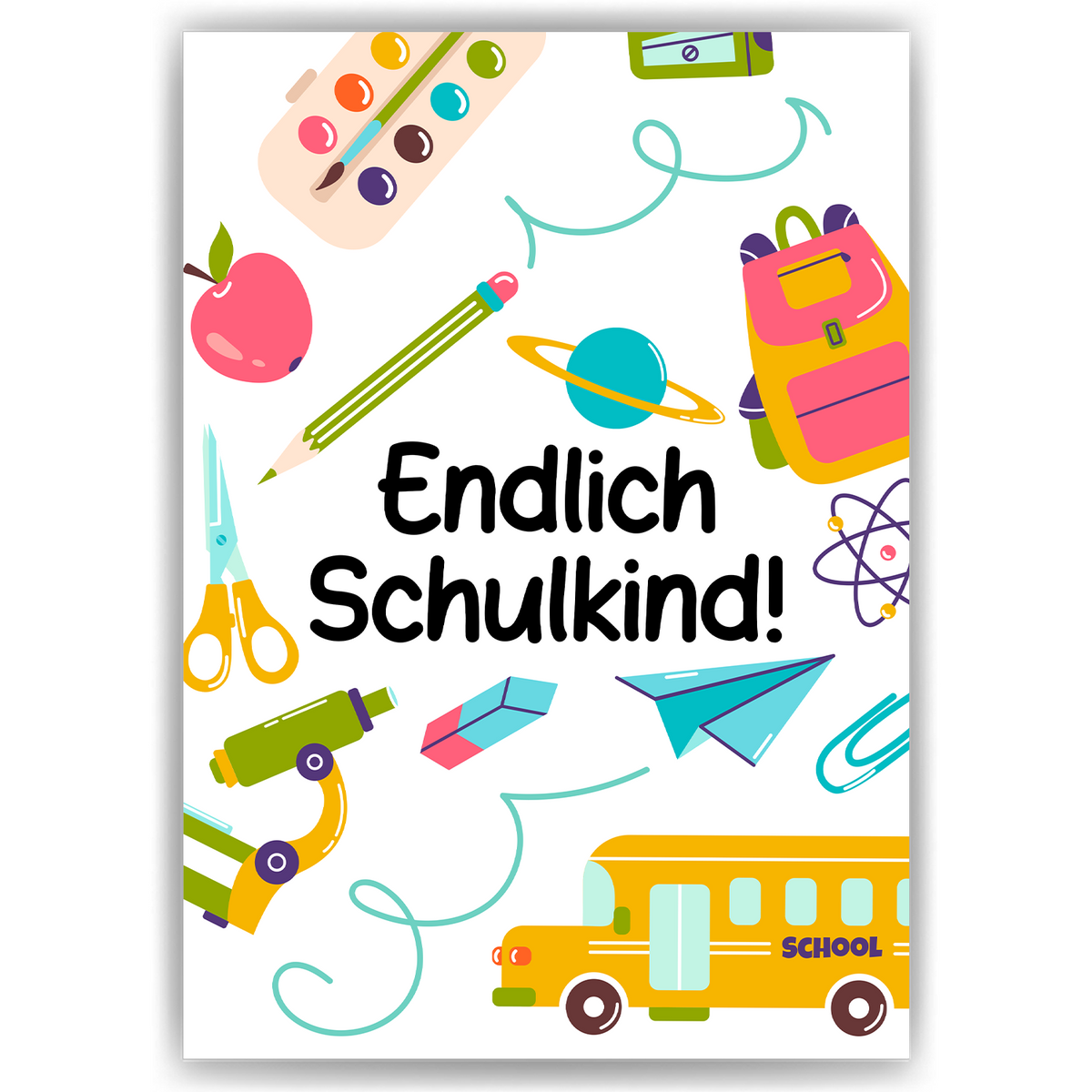 Geschenk zur Einschulung Jungen Mädchen Schulkind Einschulungsposter Schulanfang