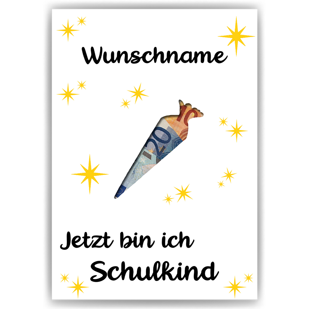 Einschulung Personalisiertes Geldgeschenk Schultüte Schulanfang Geschenk