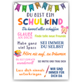 Schulkind Geschenk zur Einschulung Jungen Mädchen Einschulungsposter Schulanfang