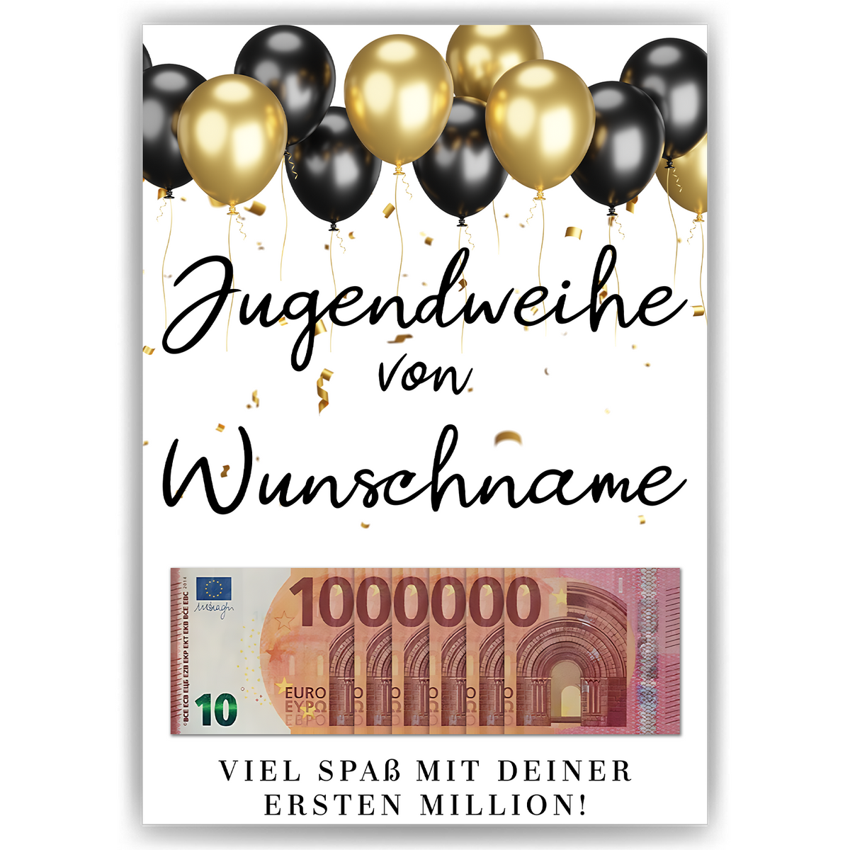 Personalisiertes Geldgeschenk zur Jugendweihe Geschenkidee