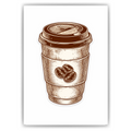 Coffee To Go Poster Vintage Kaffeebecher Wandbild Café Deko