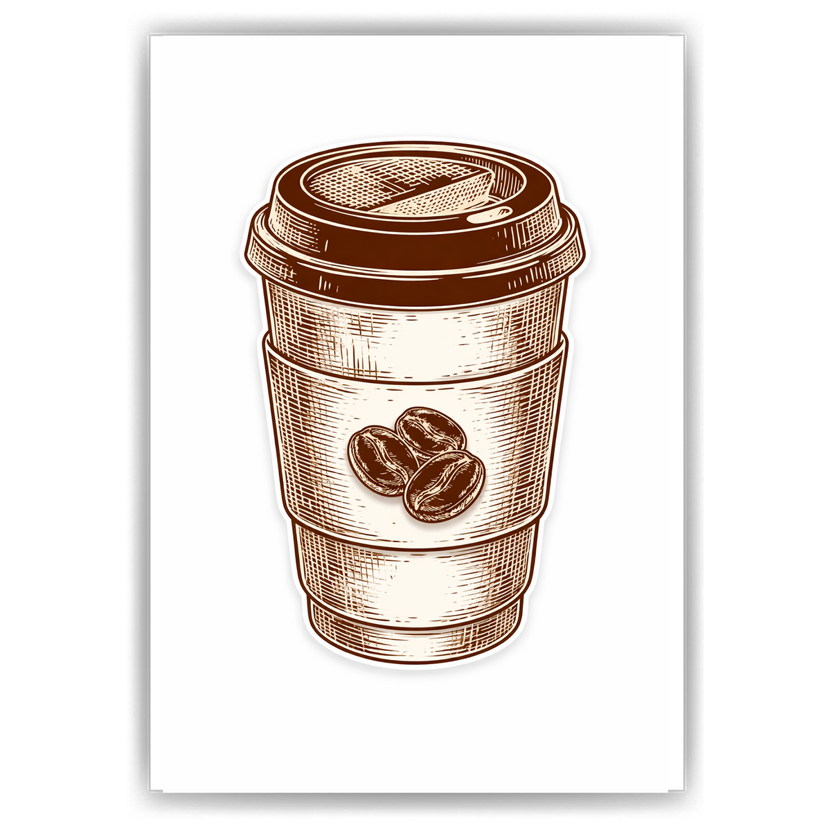 Coffee To Go Poster Vintage Kaffeebecher Wandbild Café Deko