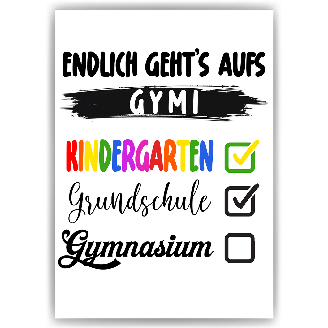Grundschulabschluss Geschenkidee Schulstart Gymnasium 5. Klasse