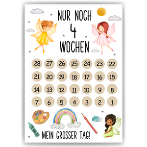 Einschulung Geschenk Countdown Schulanfang Schulkind Geschenkidee Schulanfänger