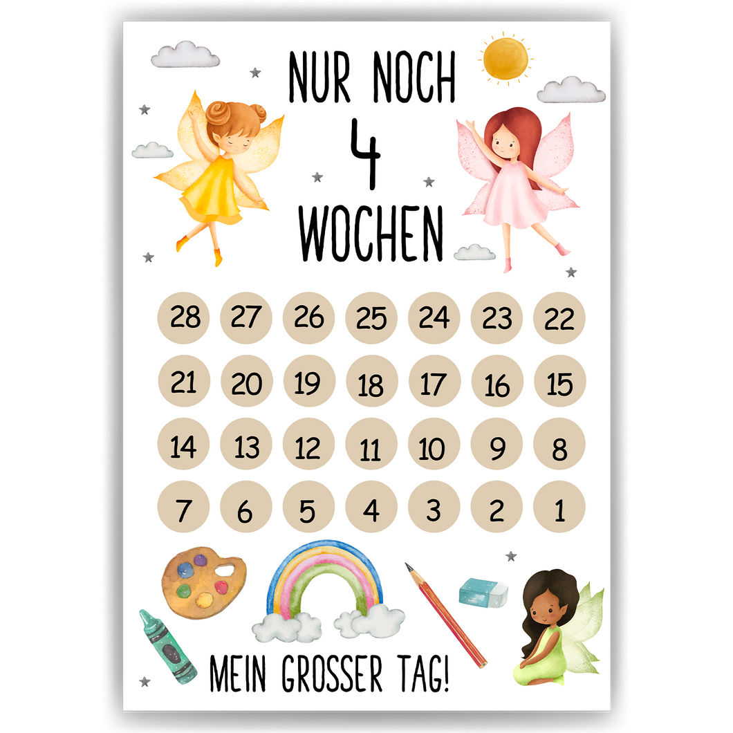 Einschulung Geschenk Countdown Schulanfang Schulkind Geschenkidee Schulanfänger
