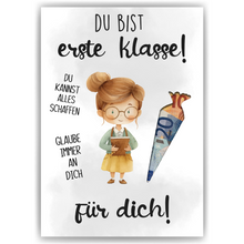Laden Sie das Bild in den Galerie-Viewer, Einschulung Geldgeschenk Mädchen Schulanfang Erstklässler Geschenkidee Schulkind
