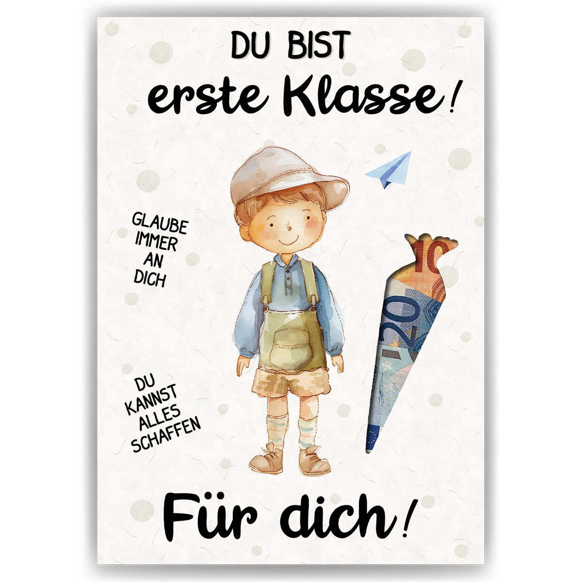 Geldgeschenk zur Einschulung Schultüte Junge Schulanfang Erstklässler Geschenk