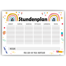 Laden Sie das Bild in den Galerie-Viewer, Einschulung Stundenplan Geschenk zum Schulanfang Schulkind Geschenkidee
