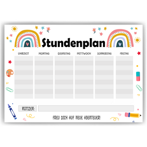Einschulung Stundenplan Geschenk zum Schulanfang Schulkind Geschenkidee