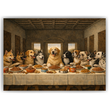 Laden Sie das Bild in den Galerie-Viewer, Hunde Abendmahl Poster – Lustige Kunst Parodie mit Hunden, Geschenkidee
