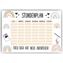 Laden Sie das Bild in den Galerie-Viewer, Einschulung Stundenplan Geschenk zum Schulanfang Schulkind Geschenkidee
