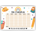 Stundenplan zur Einschulung Geschenk zum Schulanfang Schulkind Geschenkidee